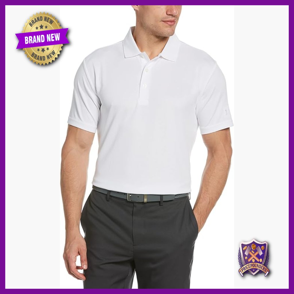 Men's Performance Golf Polo Shirt Moisture Wicking Upf 15 Classic Fit